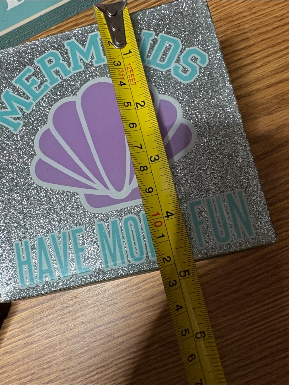 Mermaids Have More Fun Glitter mirrored box - Purple Shell - Picture 7 of 7